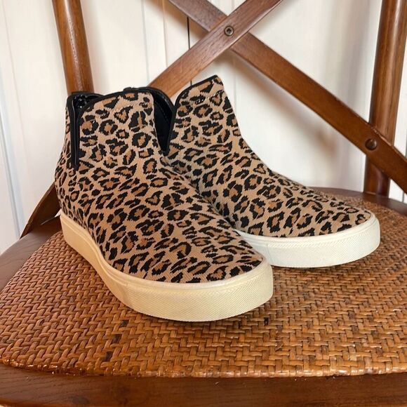 Steve Madden Loxer knit leopard pull on sneaker 8 - Picture 5 of 10